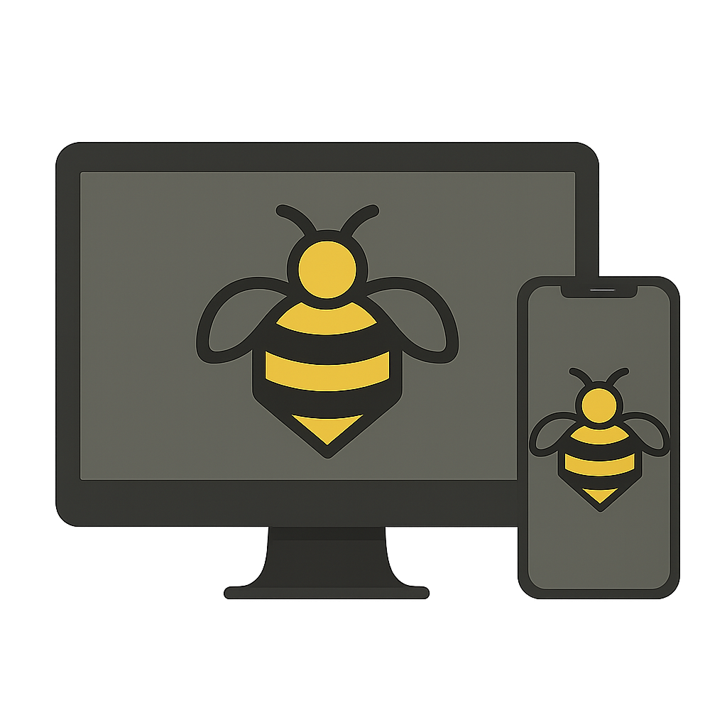 Sample Hive Web Design website shown on a laptop and phone